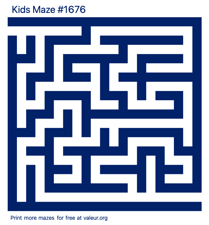 Free Printable Kids Maze number 1676