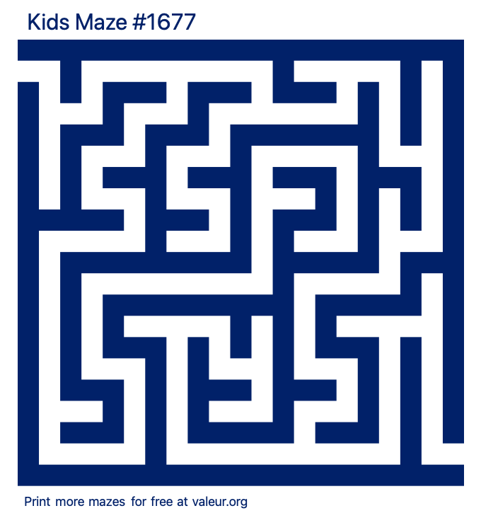 Free Printable Kids Maze number 1677