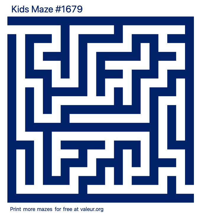 Free Printable Kids Maze number 1679