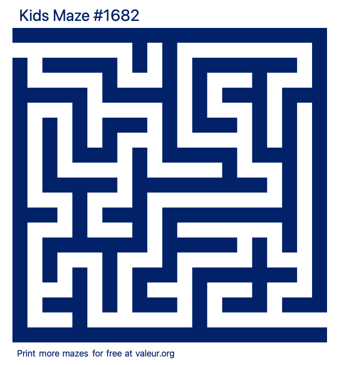 Free Printable Kids Maze number 1682