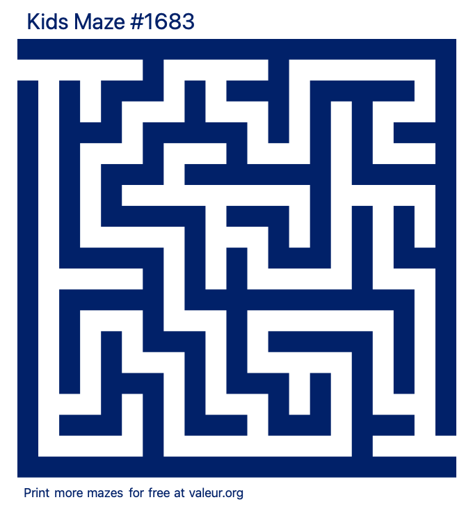 Free Printable Kids Maze number 1683