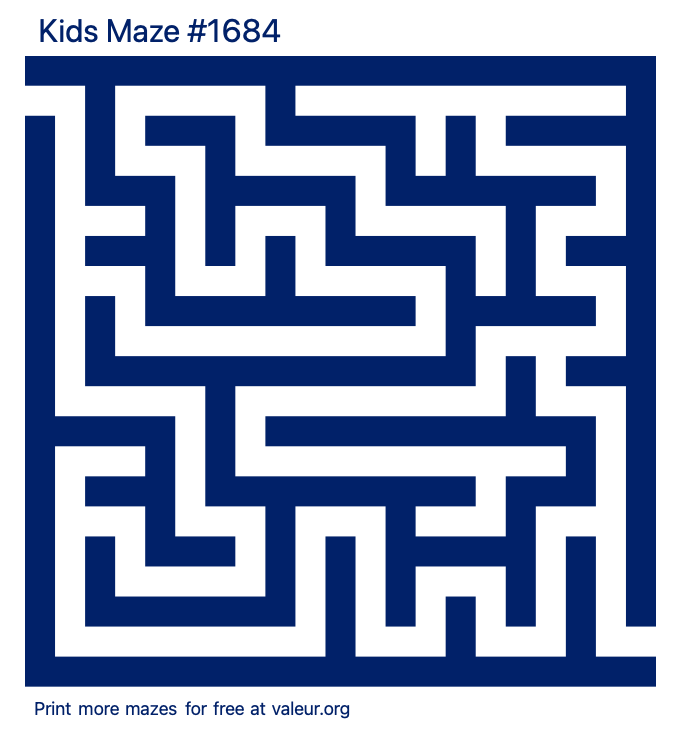 Free Printable Kids Maze number 1684