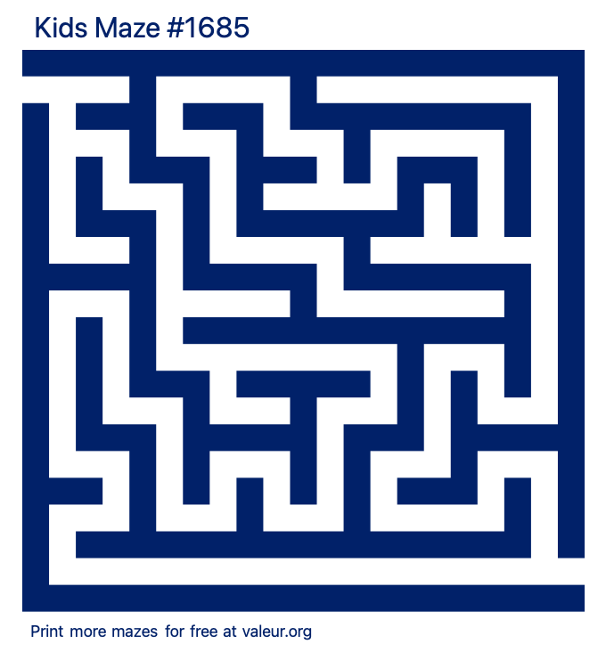 Free Printable Kids Maze number 1685