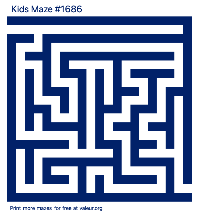 Free Printable Kids Maze number 1686