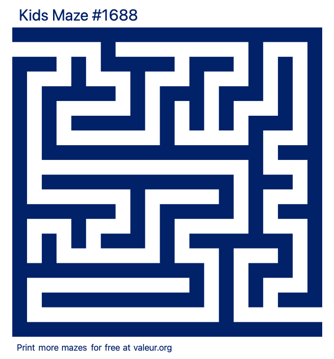 Free Printable Kids Maze number 1688