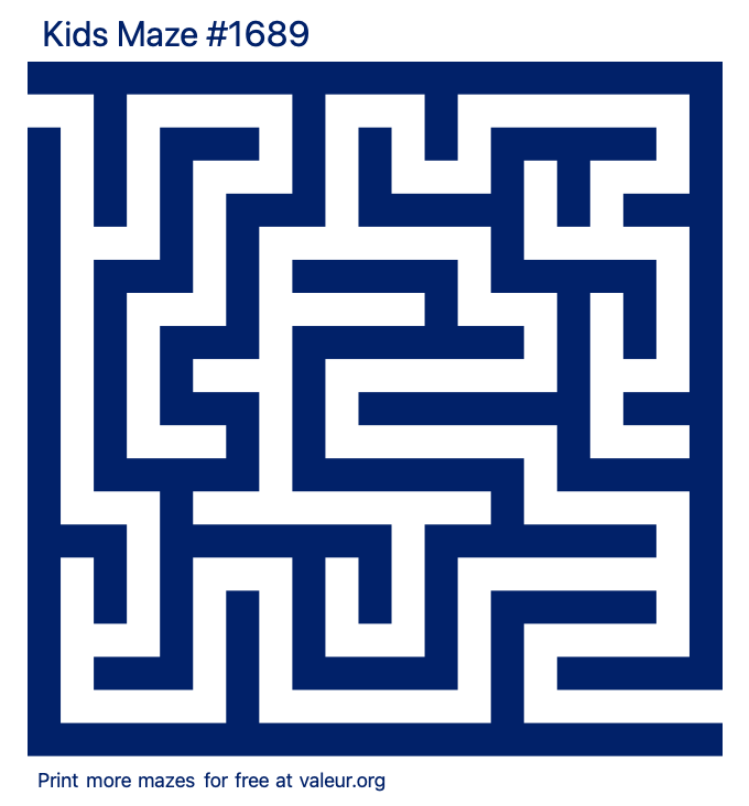 Free Printable Kids Maze number 1689