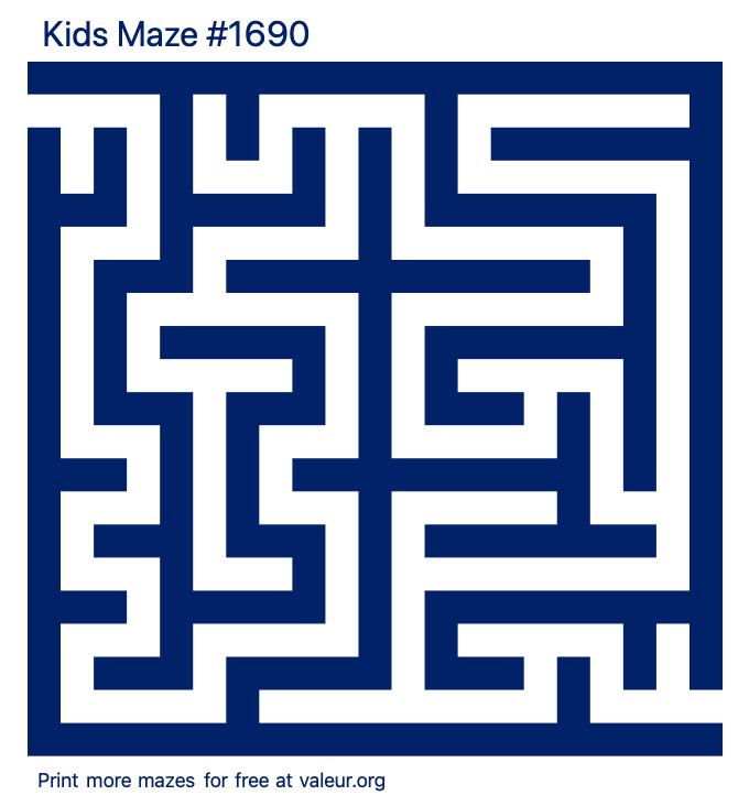 Free Printable Kids Maze number 1690