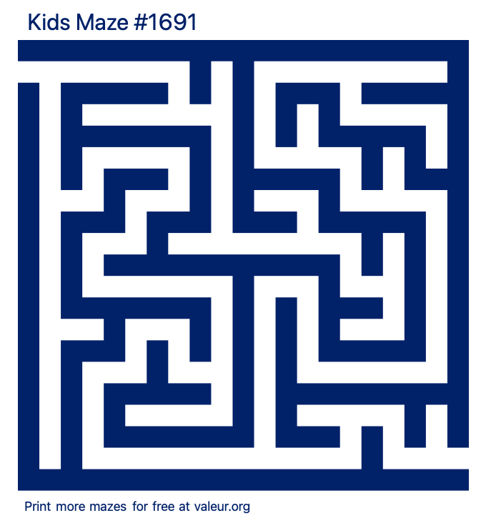 Free Printable Kids Maze number 1691