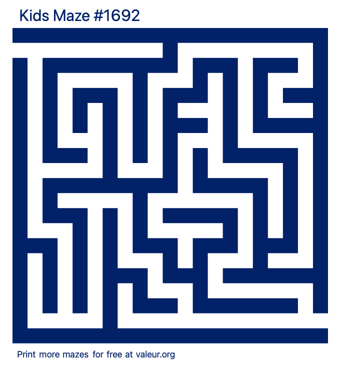 Free Printable Kids Maze number 1692