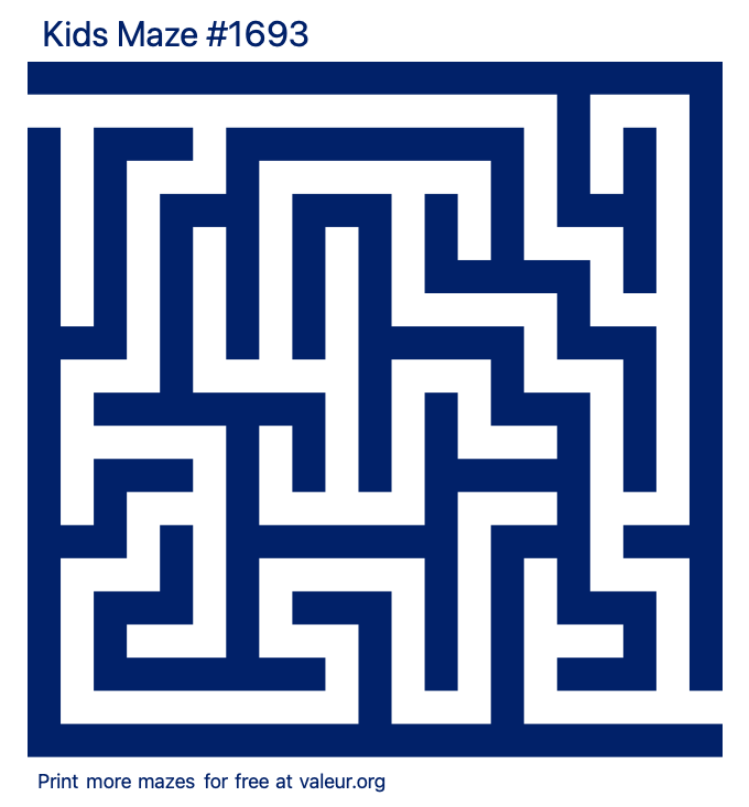 Free Printable Kids Maze number 1693