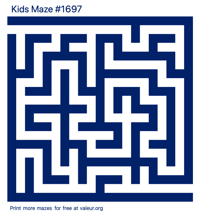 Free Printable Kids Maze number 1697