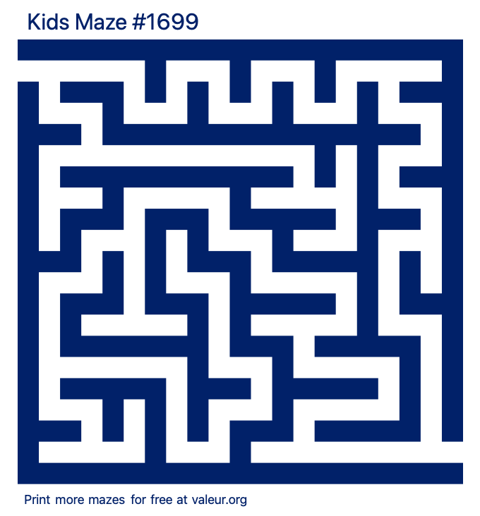 Free Printable Kids Maze number 1699