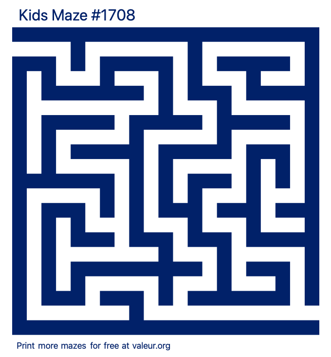 Free Printable Kids Maze number 1708