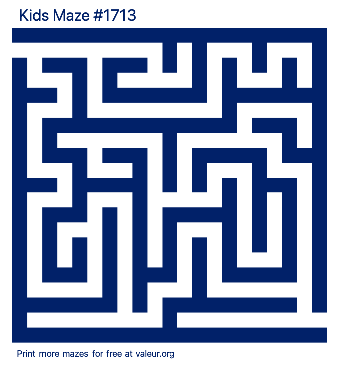 Free Printable Kids Maze number 1713