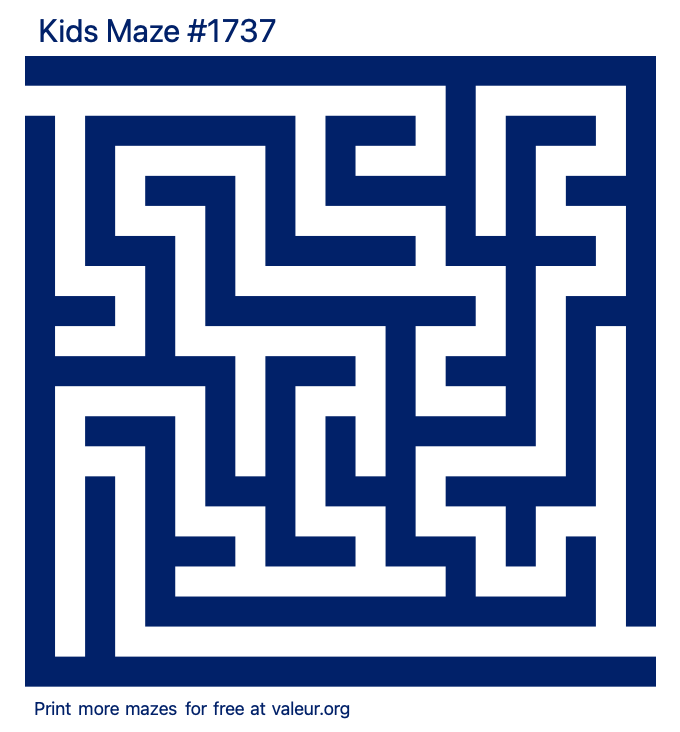 Free Printable Kids Maze number 1737