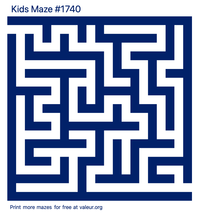 Free Printable Kids Maze number 1740