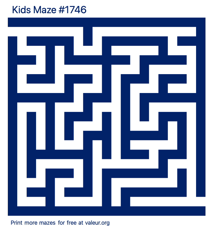 Free Printable Kids Maze number 1746