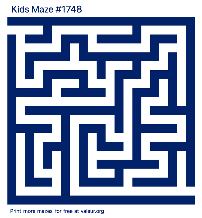 Free Printable Kids Maze number 1748