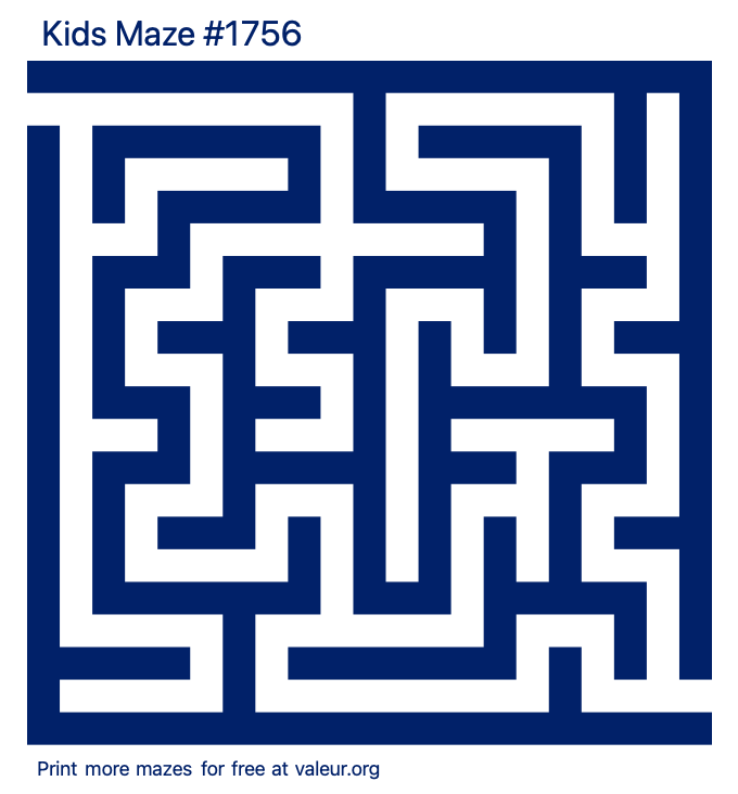 Free Printable Kids Maze number 1756