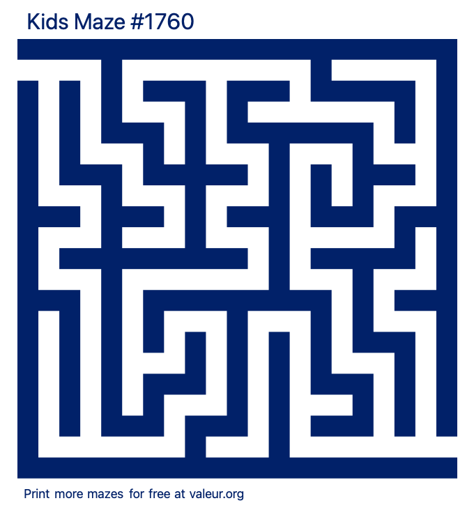 Free Printable Kids Maze number 1760