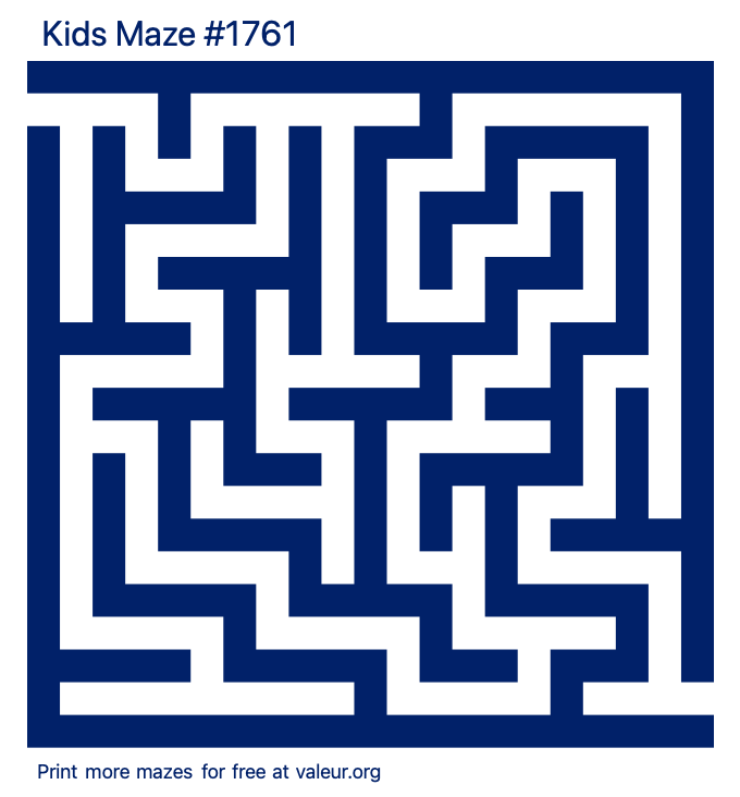 Free Printable Kids Maze number 1761