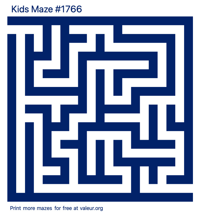 Free Printable Kids Maze number 1766