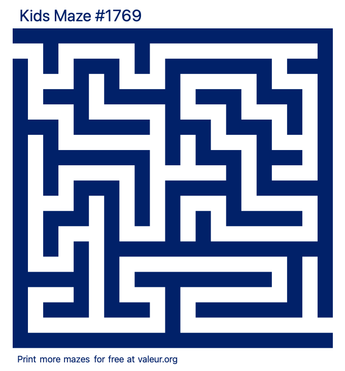 Free Printable Kids Maze number 1769