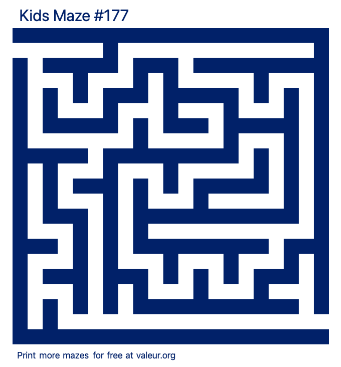 Free Printable Kids Maze number 177