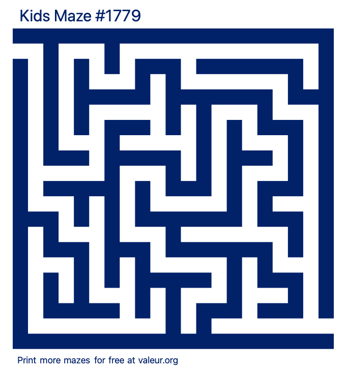 Free Printable Kids Maze number 1779