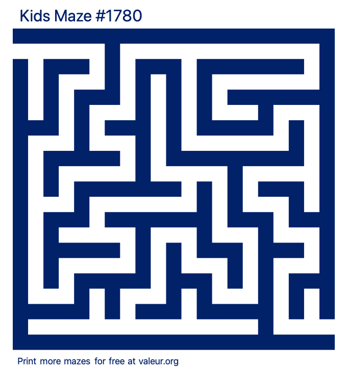 Free Printable Kids Maze number 1780
