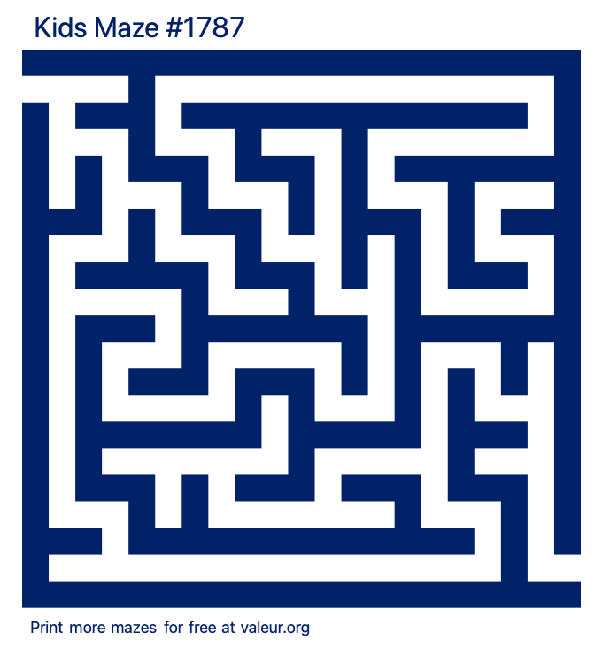 Free Printable Kids Maze number 1787