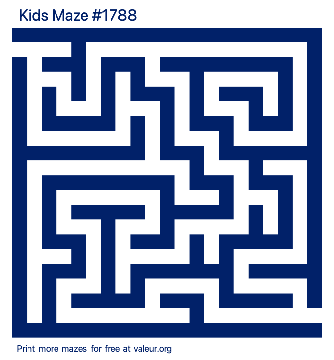 Free Printable Kids Maze number 1788