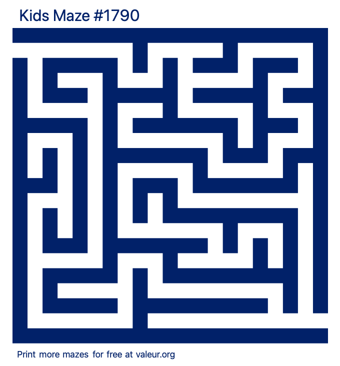 Free Printable Kids Maze number 1790