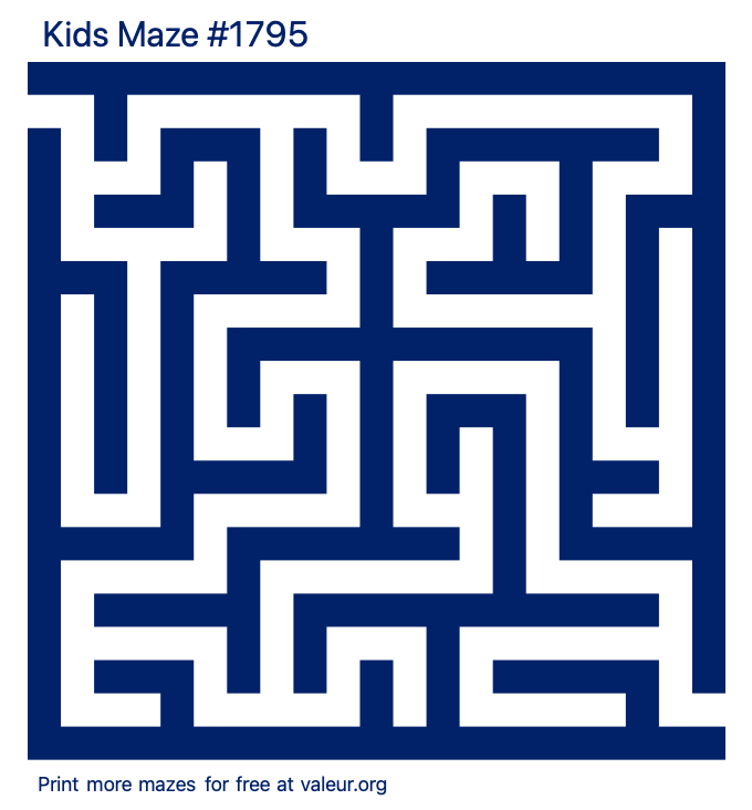 Free Printable Kids Maze number 1795
