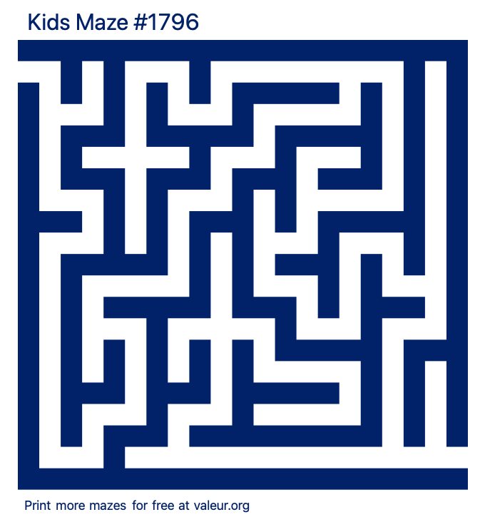 Free Printable Kids Maze number 1796