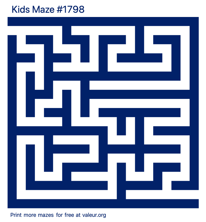 Free Printable Kids Maze number 1798
