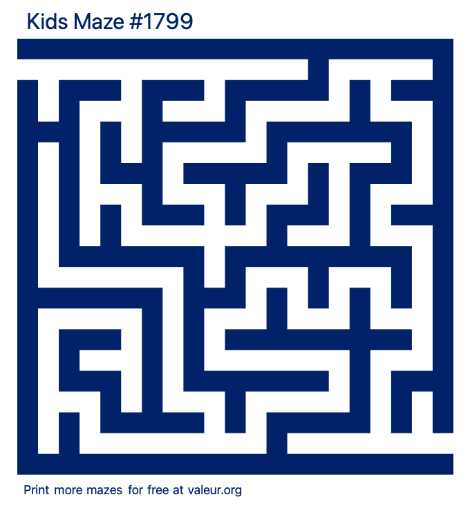 Free Printable Kids Maze number 1799