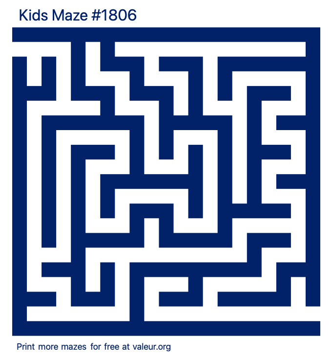 Free Printable Kids Maze number 1806