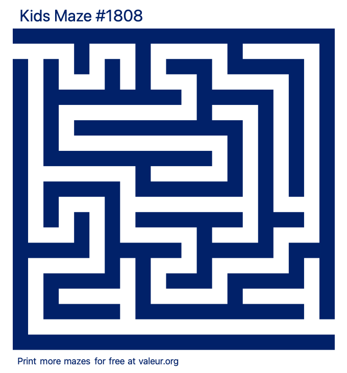 Free Printable Kids Maze number 1808