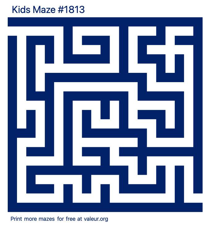 Free Printable Kids Maze number 1813
