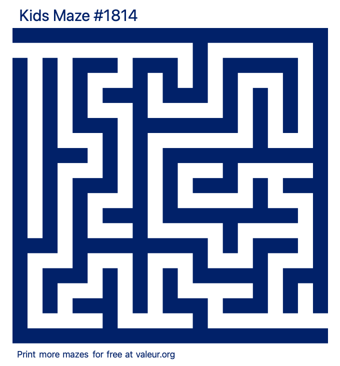 Free Printable Kids Maze number 1814