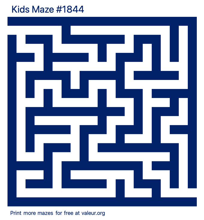 Free Printable Kids Maze number 1844