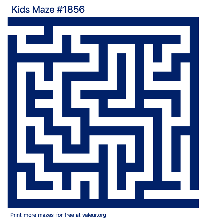 Free Printable Kids Maze number 1856