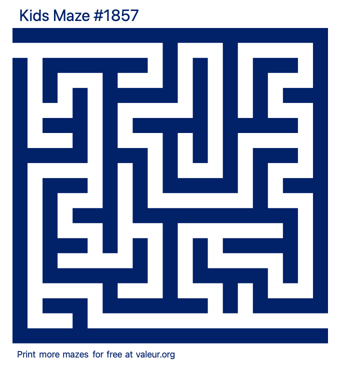 Free Printable Kids Maze number 1857