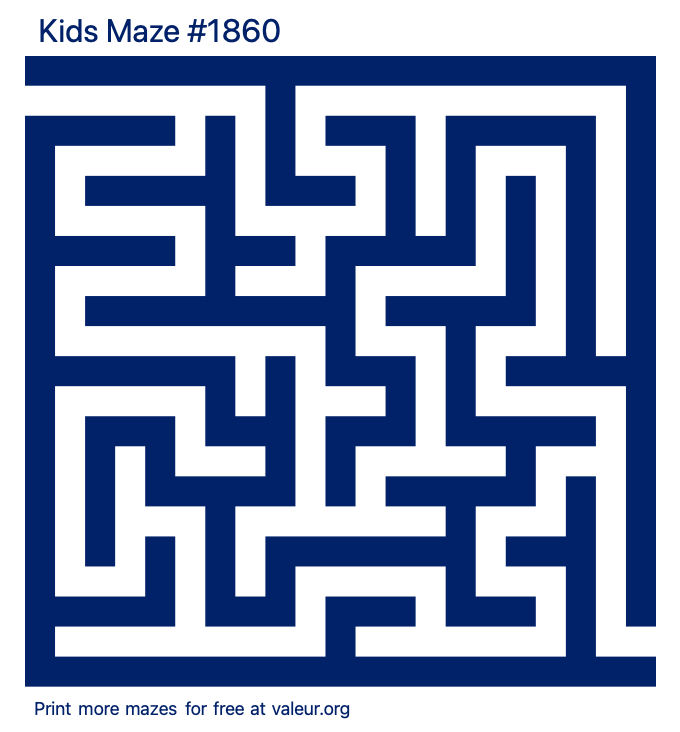 Free Printable Kids Maze number 1860