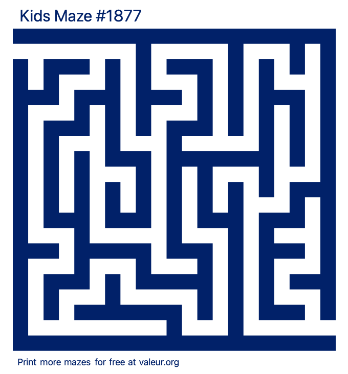 Free Printable Kids Maze number 1877