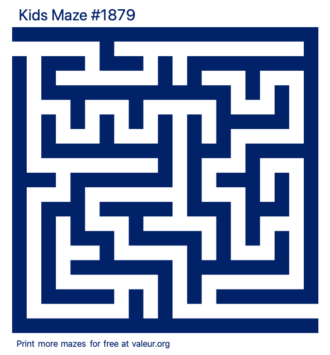 Free Printable Kids Maze number 1879
