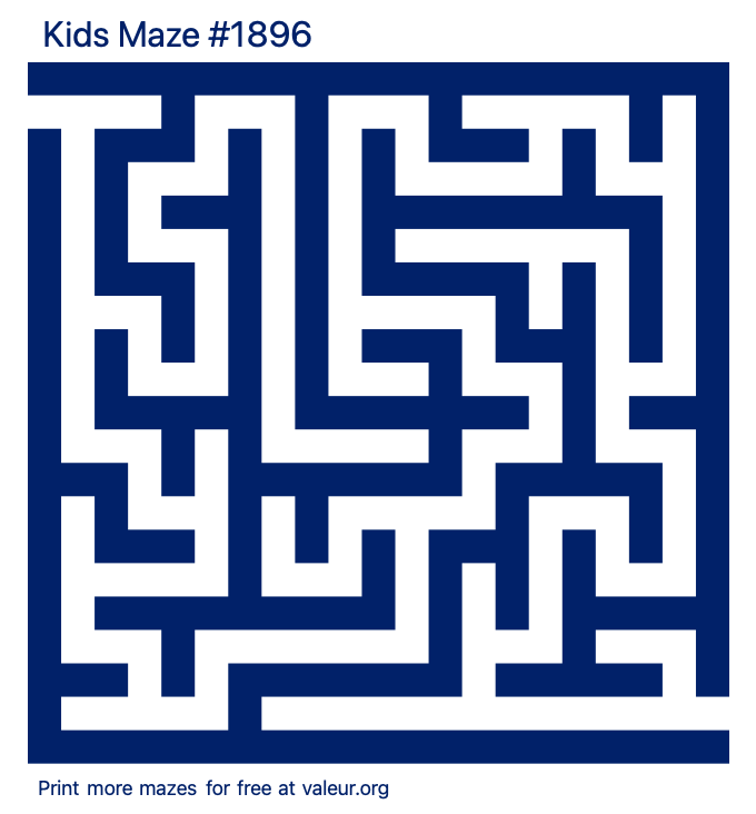 Free Printable Kids Maze number 1896