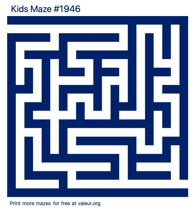 Free Printable Kids Maze number 1946