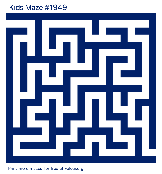 Free Printable Kids Maze number 1949